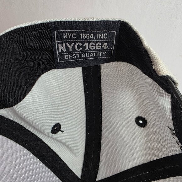 NYC 1664 Snapback Hat – NY Embroidered Logo – White & Black – Adjustable - Picture 6 of 9